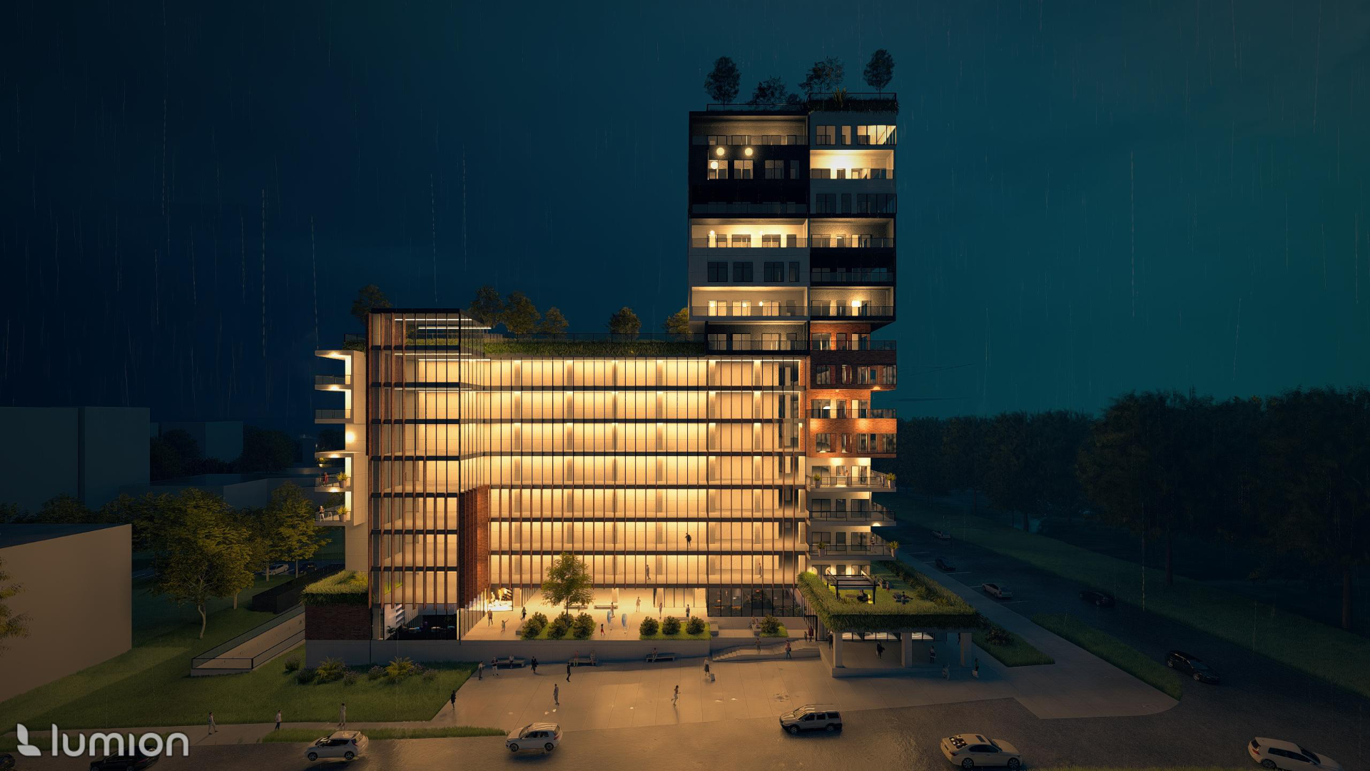 Widok nocny od strony NETTO - 2